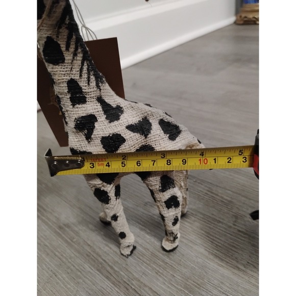 Burlap Handmade Giraffe Made In India 10" - Picture 4 of 4